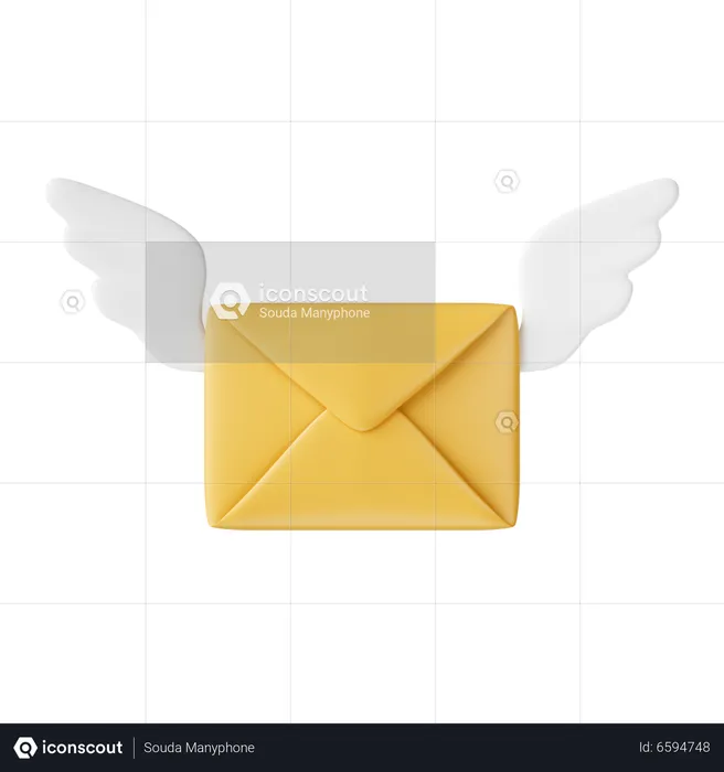 Flying Mail  3D Icon