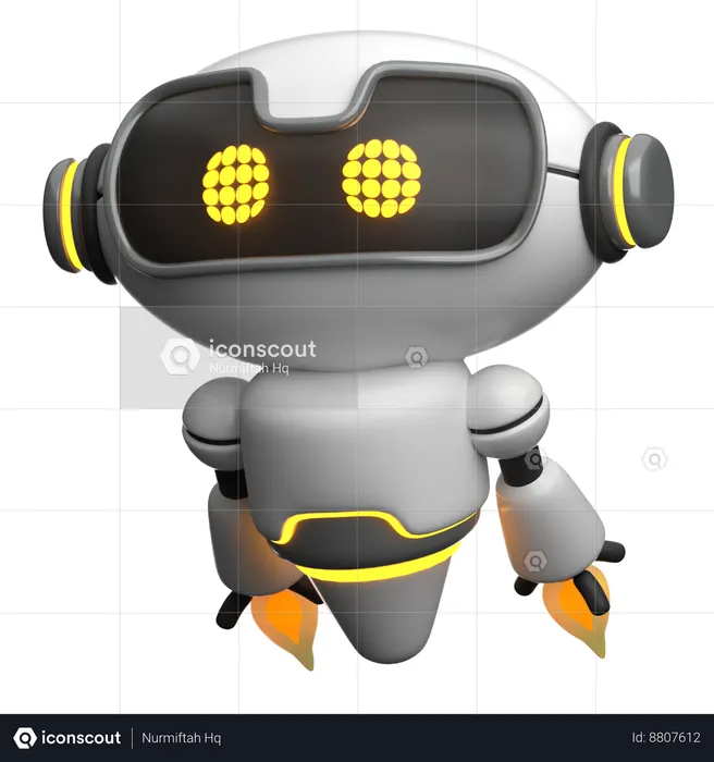 Flying Robot  3D Icon