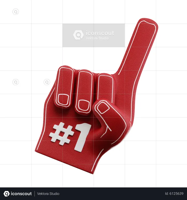Foam Finger  3D Icon