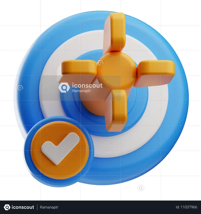 集中  3D Icon