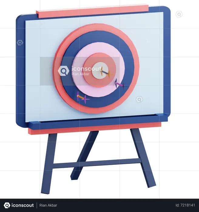 Focus On Target  3D Icon