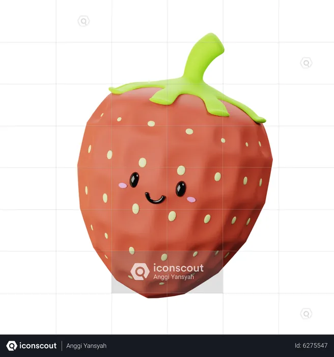 Morango fofo  3D Icon