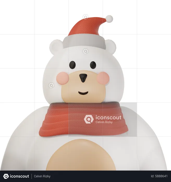 Lindo urso polar  3D Icon