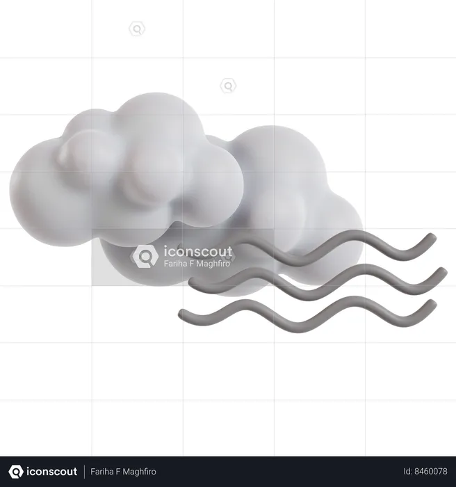 Foggy Weather Forecast Icon  3D Icon