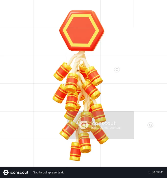 Fogos de artifício chineses  3D Icon