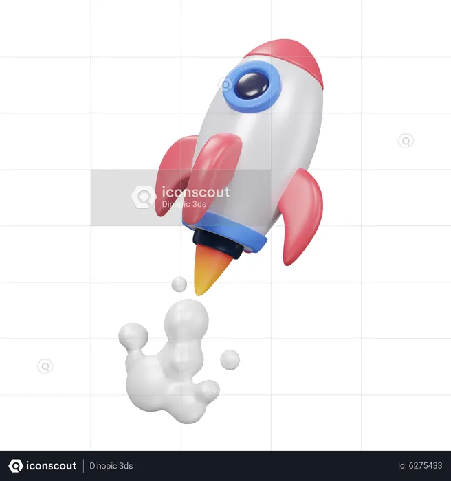 Foguete  3D Icon