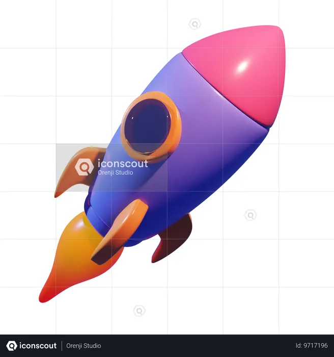Foguete  3D Icon