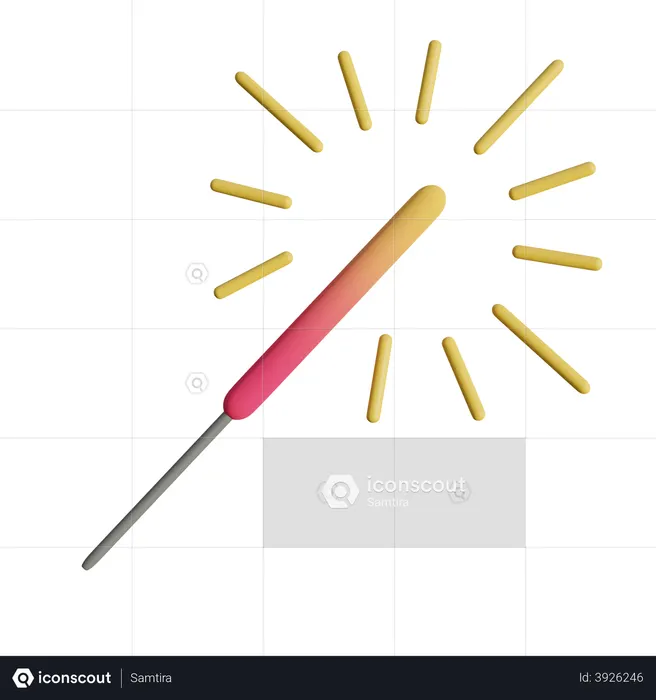 Foguete de fogos de artifício  3D Icon