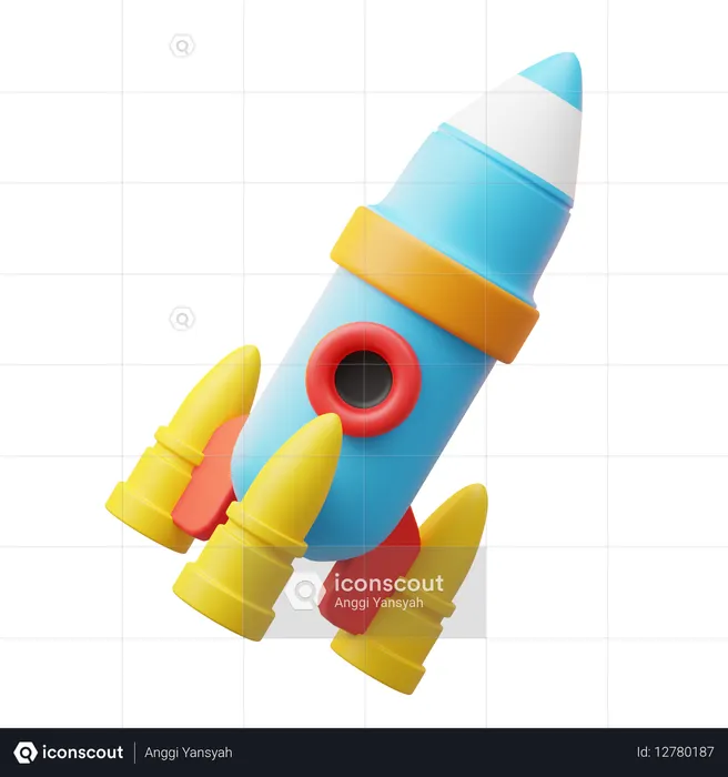 Foguete espacial  3D Icon