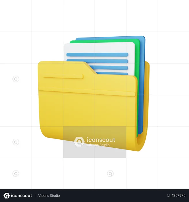 Folder  3D Illustration