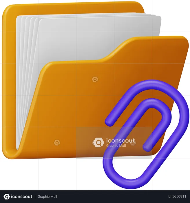 Folder Attachment  3D Icon
