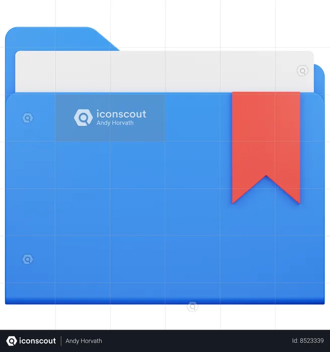 Folder Bookmark  3D Icon