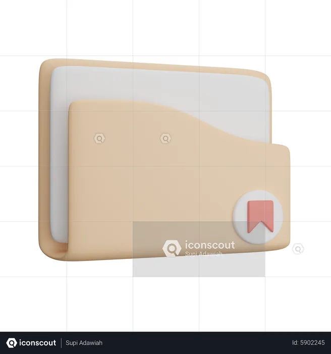 Folder Bookmakr  3D Icon