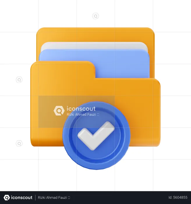 Folder check  3D Icon