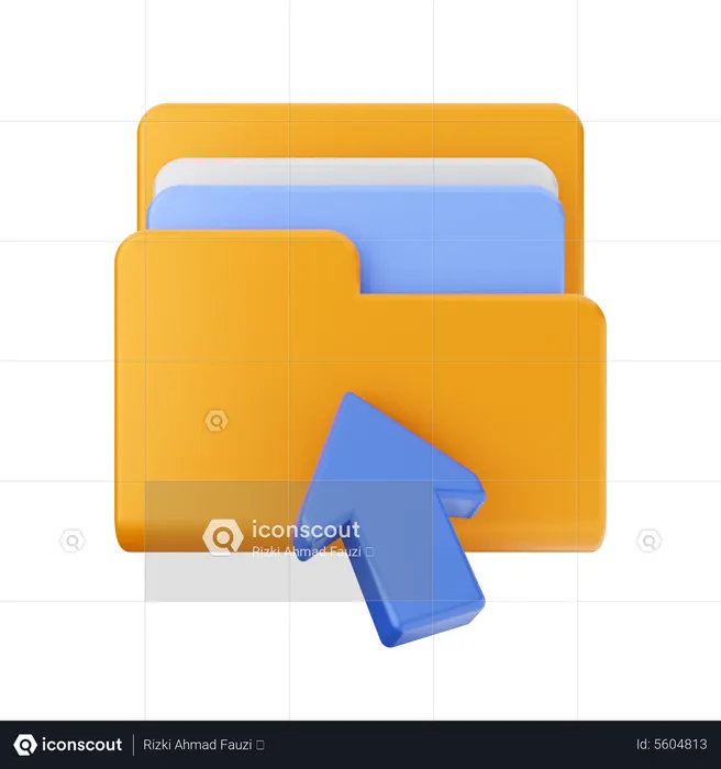 Folder click  3D Icon