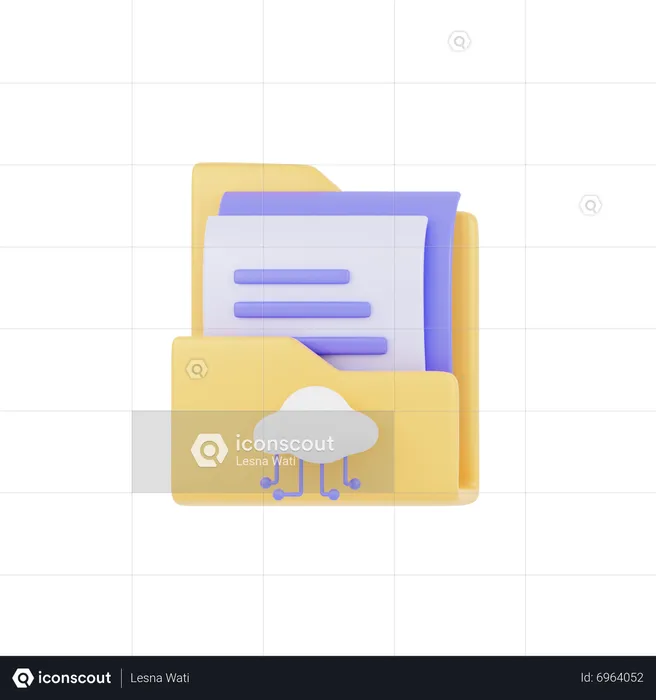 Folder Cloud  3D Icon