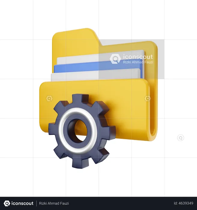Folder Configuration  3D Illustration