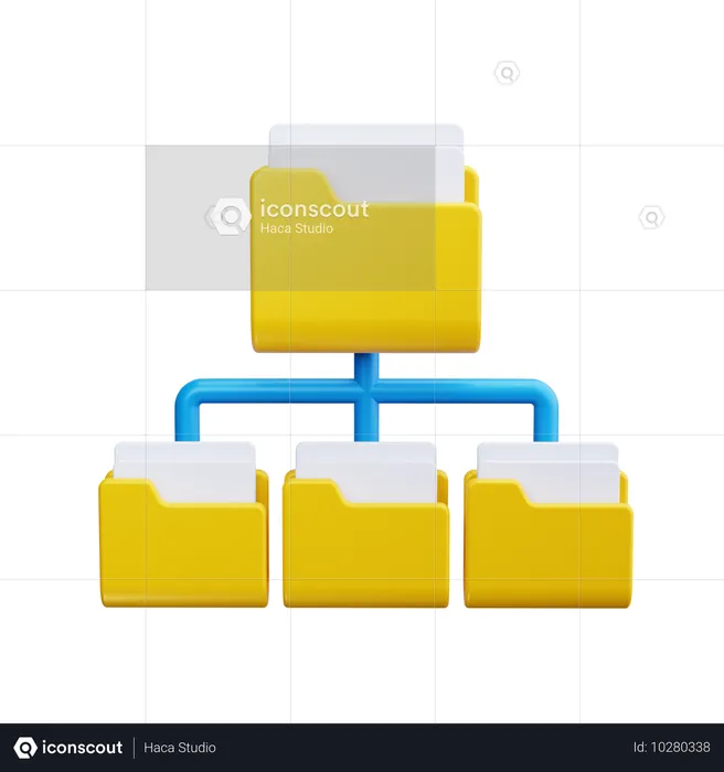 Folder Connection  3D Icon