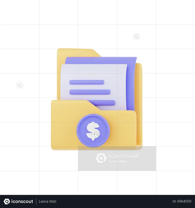 Folder Dollar  3D Icon