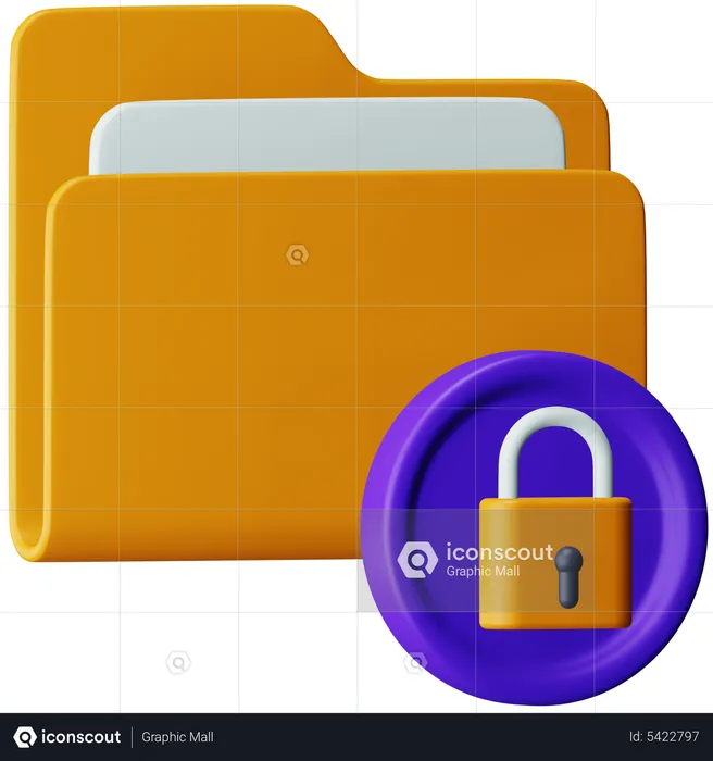 Folder Encryption  3D Icon