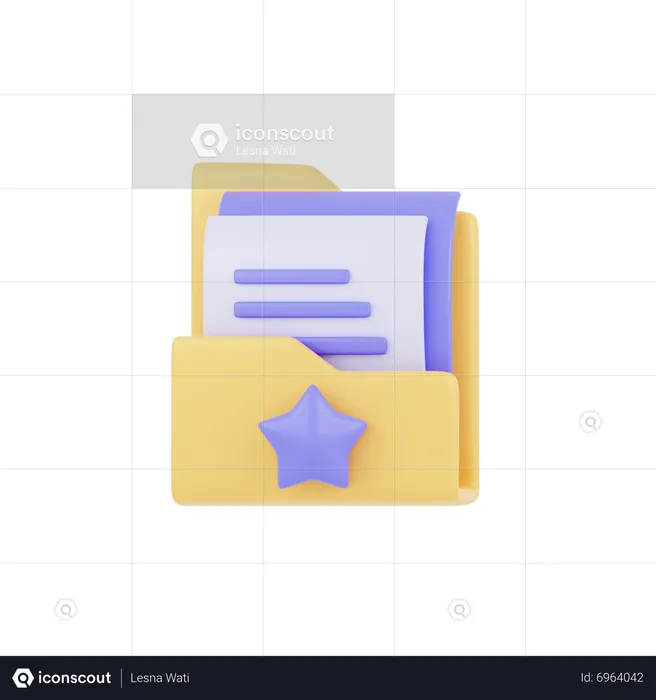 Folder Favorite  3D Icon