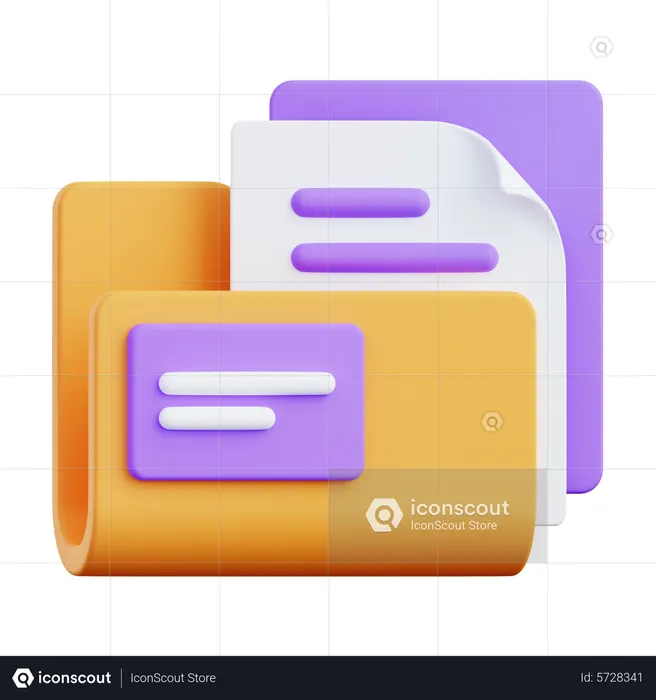 Folder Files  3D Icon