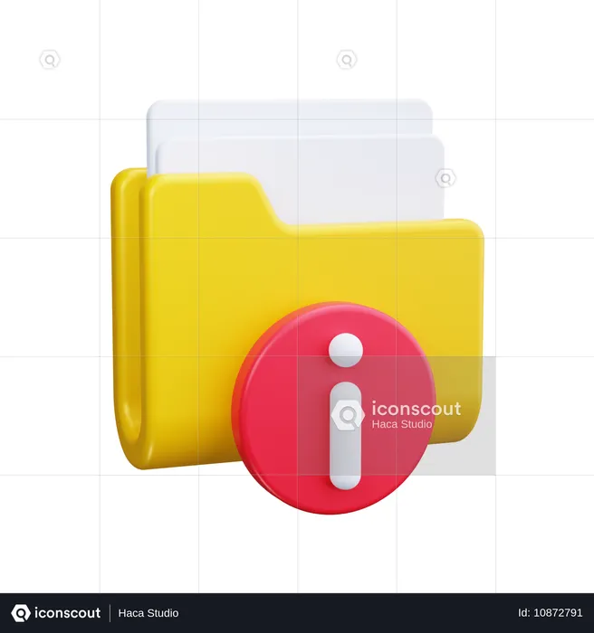 Folder Info  3D Icon