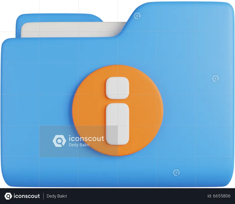 Folder Info  3D Icon