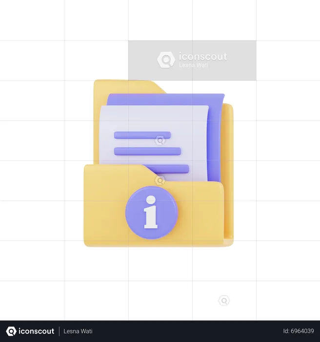 Folder Information  3D Icon