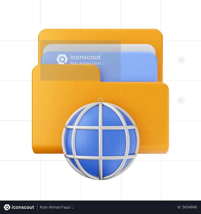 Folder internet  3D Icon