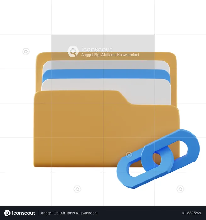 Folder Link  3D Icon