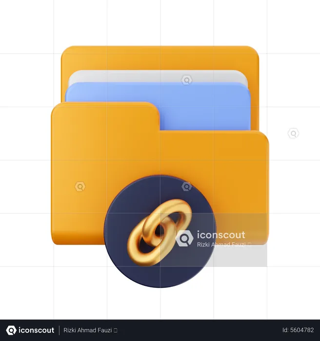 Folder Link  3D Icon