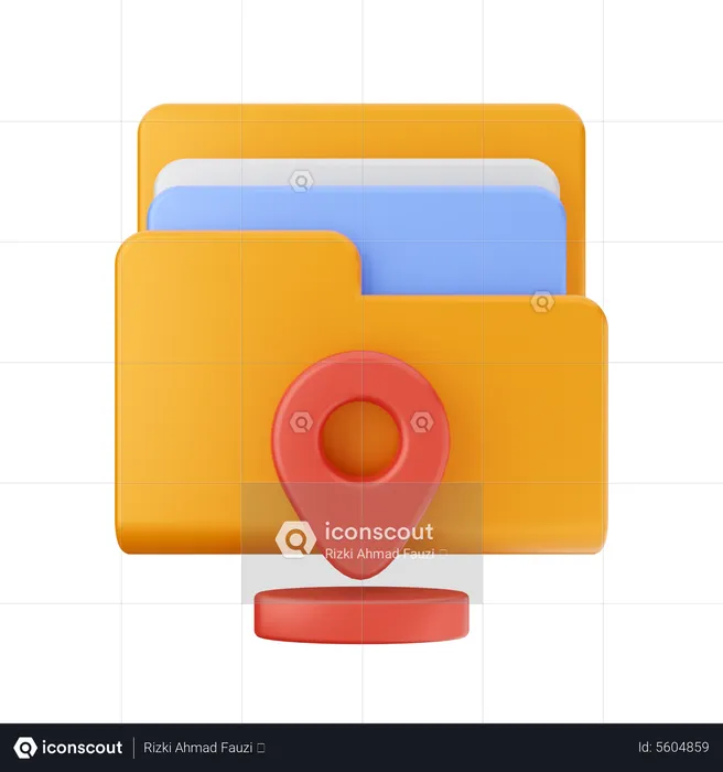 Folder location  3D Icon