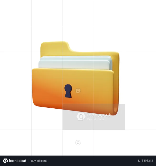 Folder Lock  3D Icon