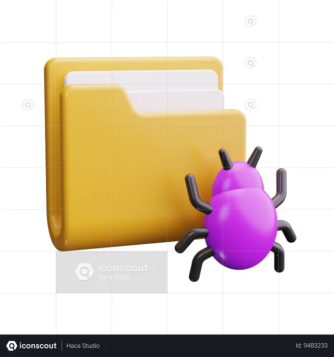 Folder Malware  3D Icon