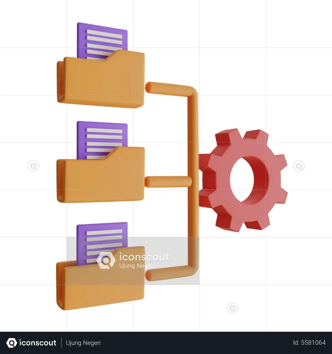 Folder Management  3D Icon