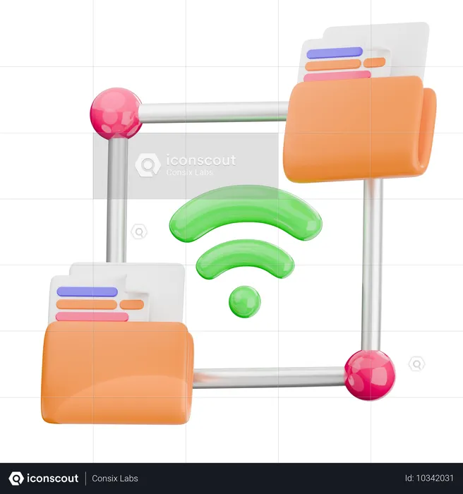 Folder Network  3D Icon