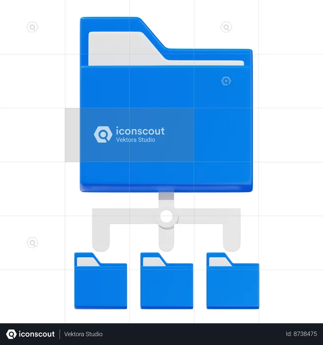 Folder Network  3D Icon