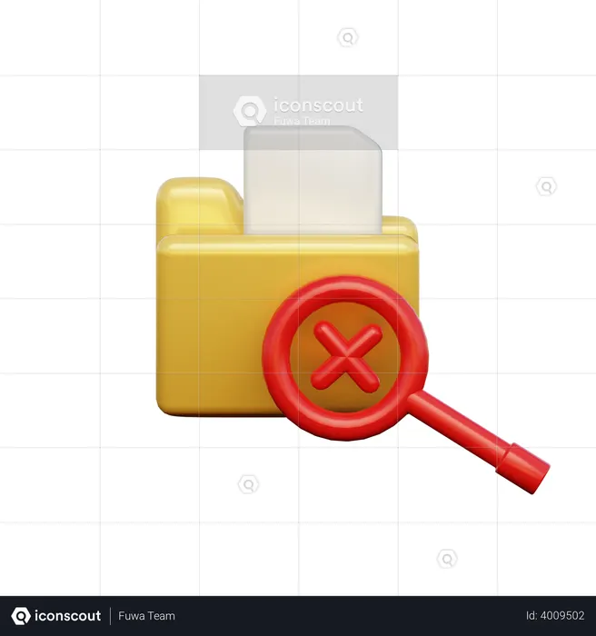 Folder Not Found  3D Illustration
