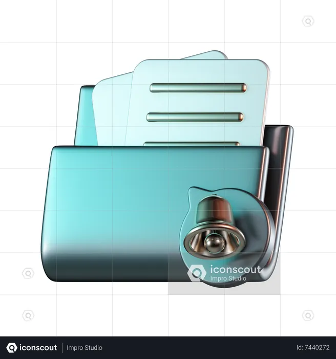 Folder Notification  3D Icon