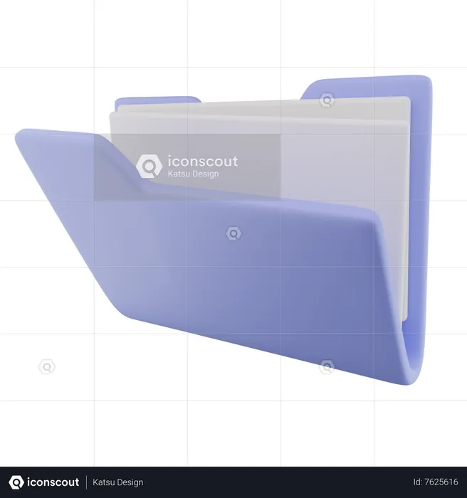 Folder open file - 3D icon  3D Icon