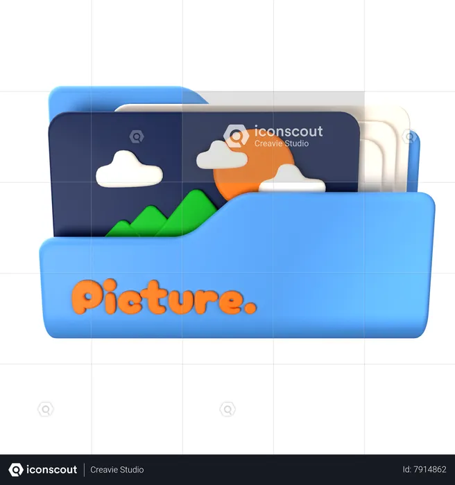 Folder Picture  3D Icon