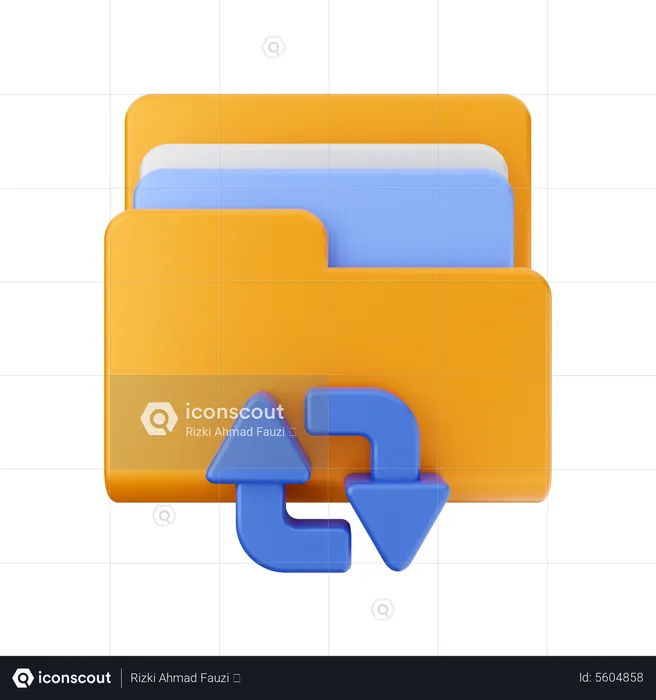 Folder refresh  3D Icon