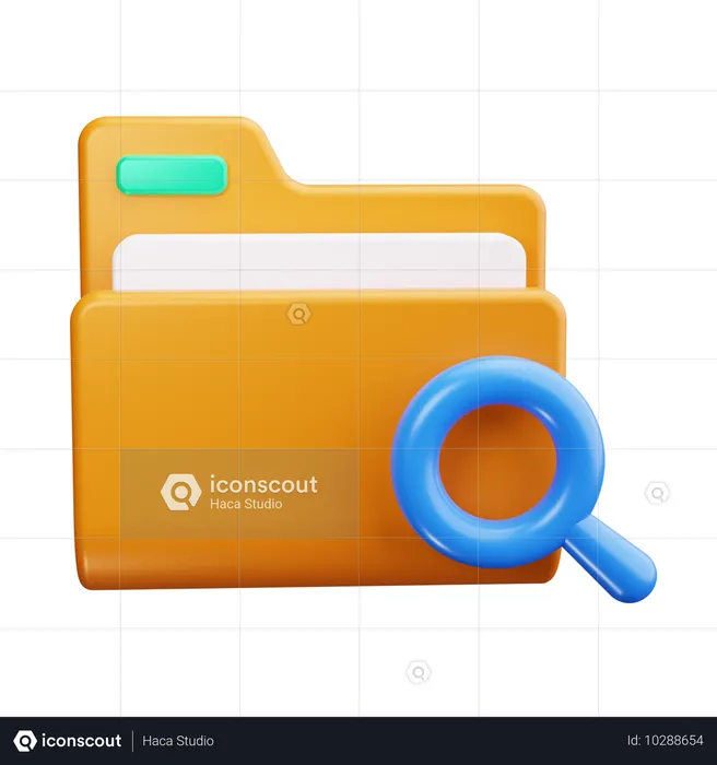 Folder Search  3D Icon