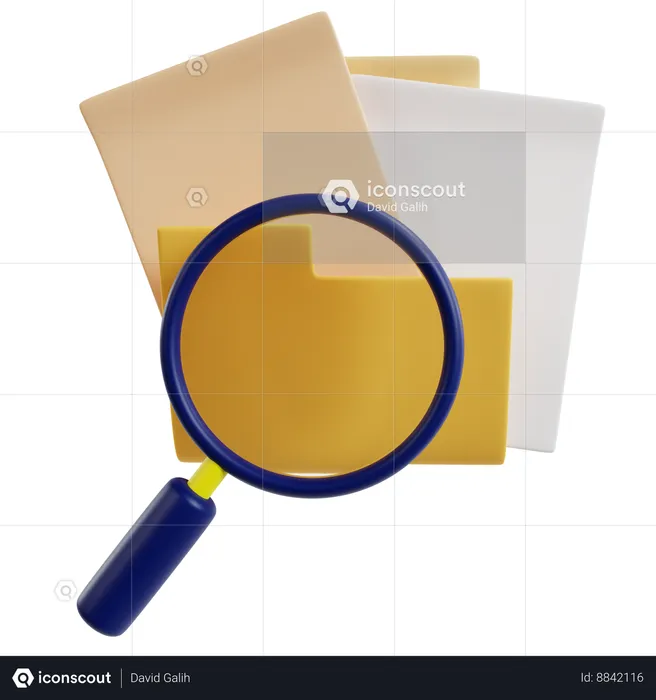 Folder Search Unsuccessful Error  3D Icon
