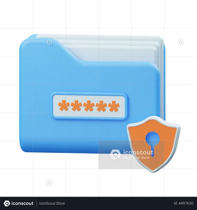 Folder Security  3D Icon