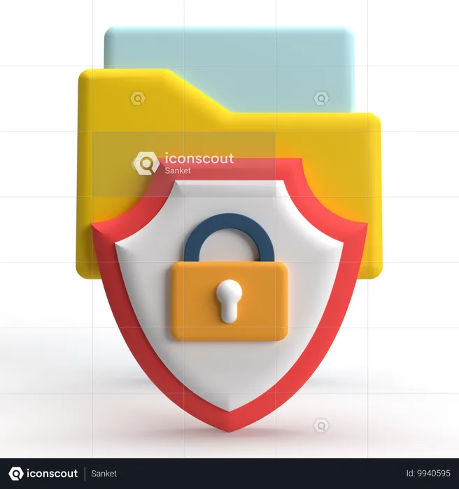 Folder Security  3D Icon