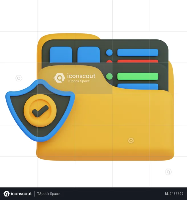 Folder Security  3D Icon