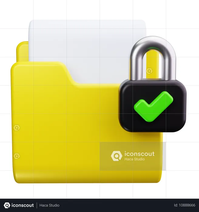 Folder Security  3D Icon