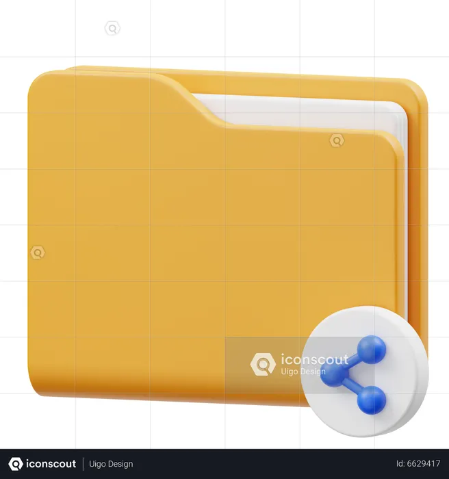 Folder Share  3D Icon